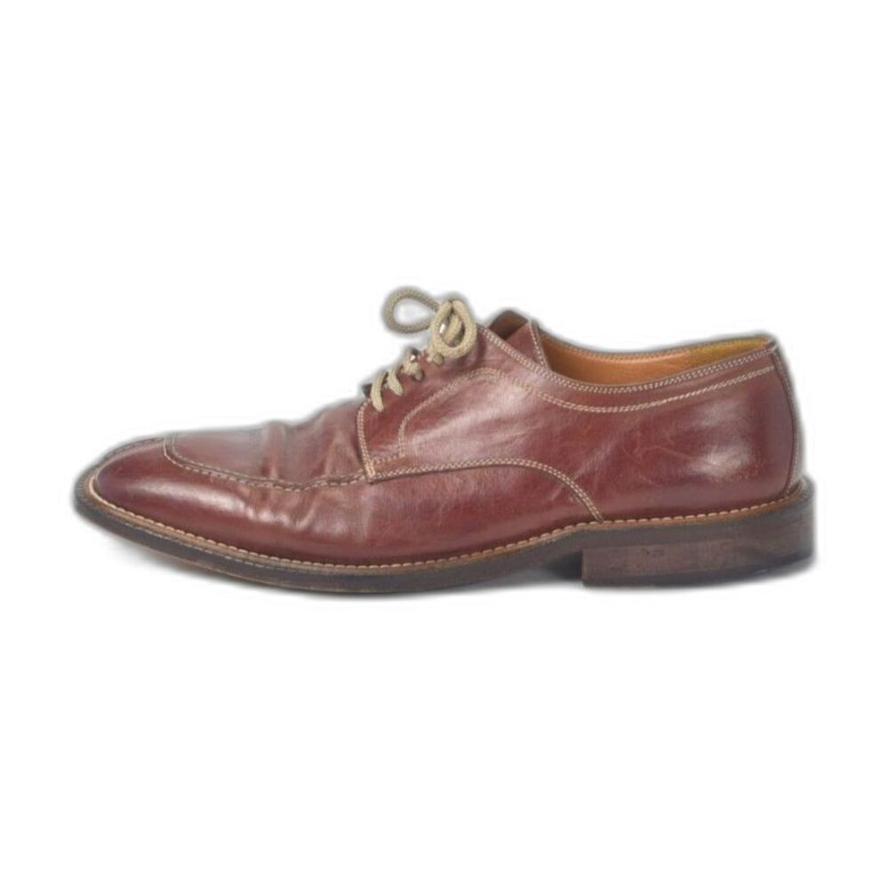 Caporicco Men's Brown Leather Oxford Made in Italy Size 10.5